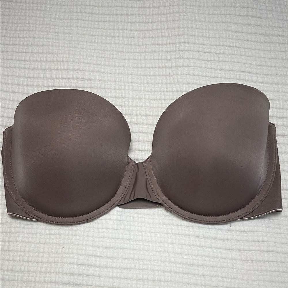 Victoria’s Secret brown lavender strapless bra